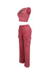 Money Dep Mineral Washed Top & Pants SET